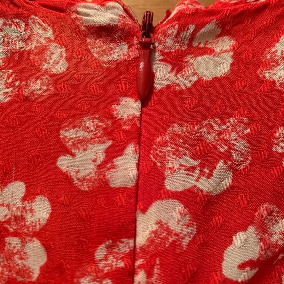 Lulus Garden Explorer Red Floral Print Mini Dress Long V Cut  Belted Sz XS - Picture 11 of 14